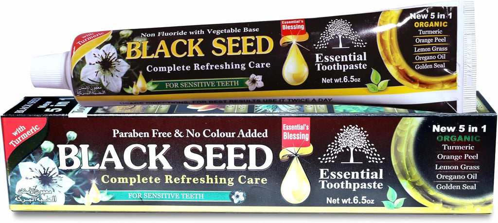 Black Seed Essential Toothpaste, 6.53oz Pack of 1 | Fluoride Free