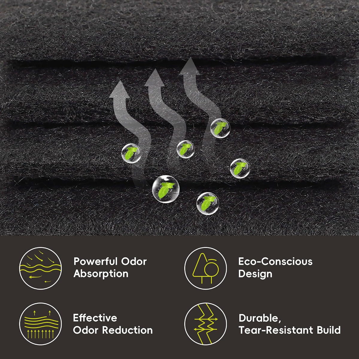 EKO Trash Can Deodorizer Filter Kit with Case, 2-Pack