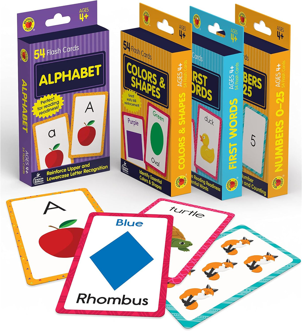 Carson Dellosa 3-Pack Math Flash Cards, Ages 8-12, Multiplication