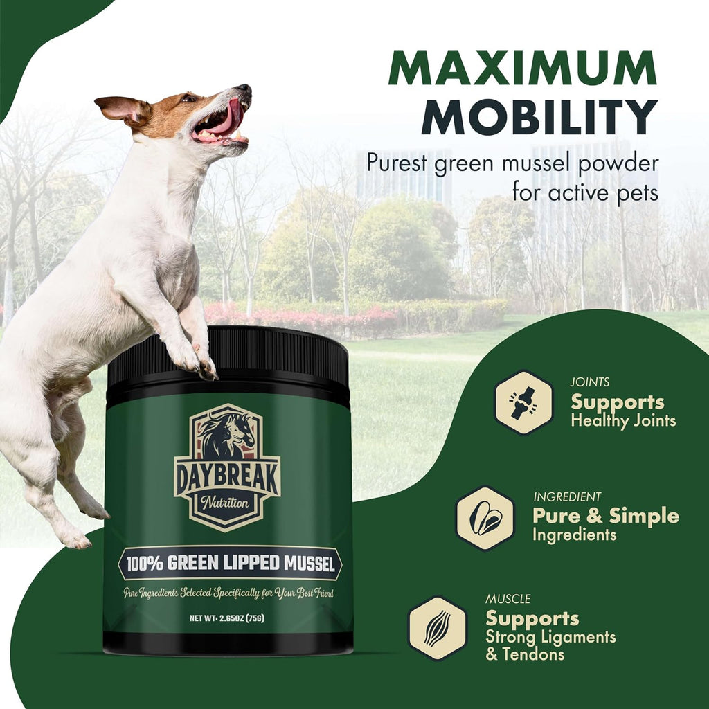 Pure Green Lipped Mussel Powder for Dogs and Cats, 75 Grams