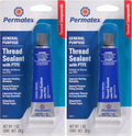 Permatex 80632 Thread Sealant with PTFE, 4 oz., Cream