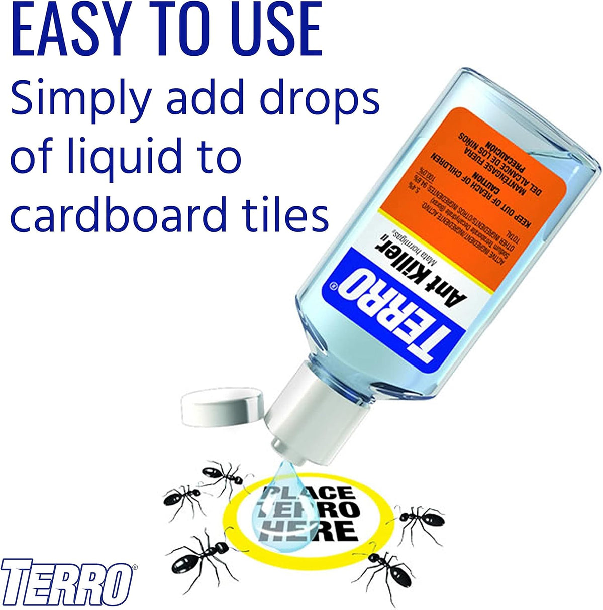 TERRO Liquid Ant Killer 3-Pack Indoor Ant Baits with Borax - Kills Common Household Ants Including Ghost, Sugar, and Black Ants - Fast-Acting Pest Control, T200-3SR