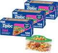 Ziploc Snack Bags, Food Storage, Easy Open & Close, 108 Count