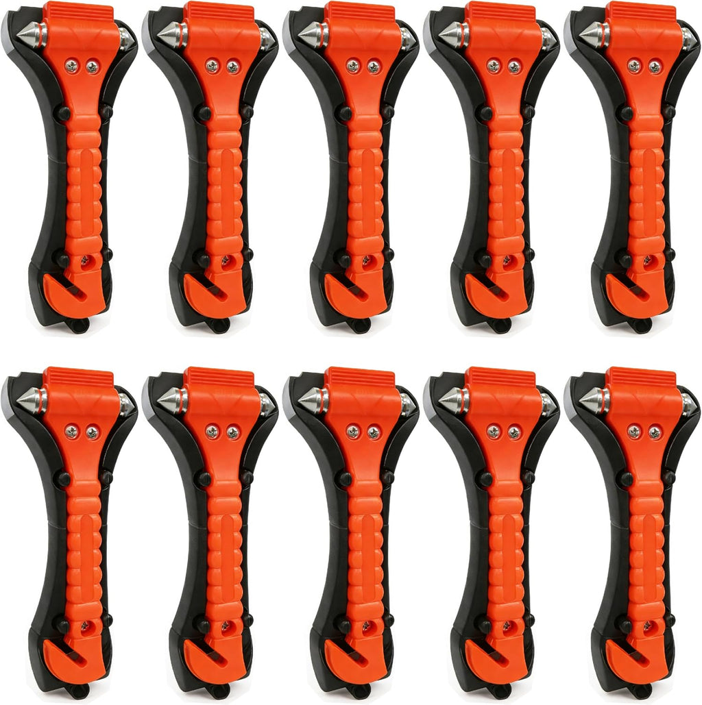 BFXM Car Window Breaker Hammer and Seat Belt Cutter 2-in-1, 2 Packs