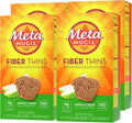 Metamucil, Fiber Thins, Daily Psyllium Husk Fiber Supplement, Supports Digestive Health and Satisfies Hunger, Apple Crisp Flavor, 48 Total Servings (4 Packs of 12)