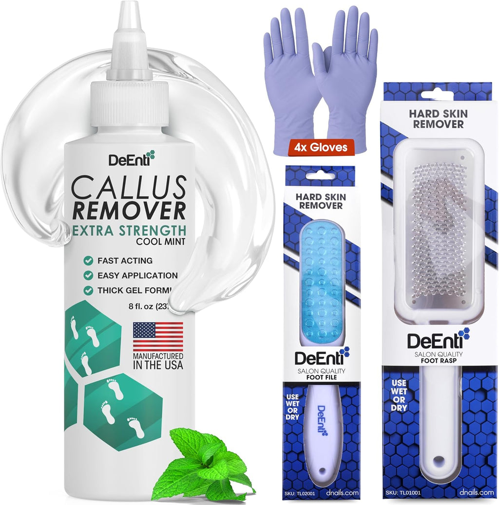 DeEnti Foot Callus Remover Gel, Dead Skin Remover for Feet, 8oz Cool Mint