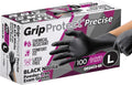 GripProtect Precise Black Nitrile Gloves 4 Mil, Chemical Resistant Gloves