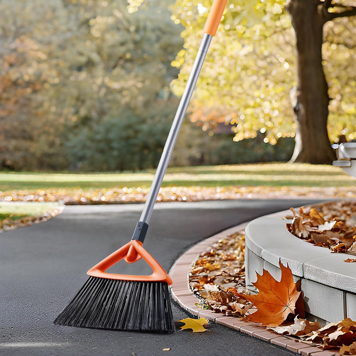 CLEANHOME Outdoor Broom for Sweeping Patio, Garage, Deck, Kitchen