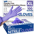Supmedic Medical Soft Max Nitrile Disposable Gloves Powder-Free, Violet 100