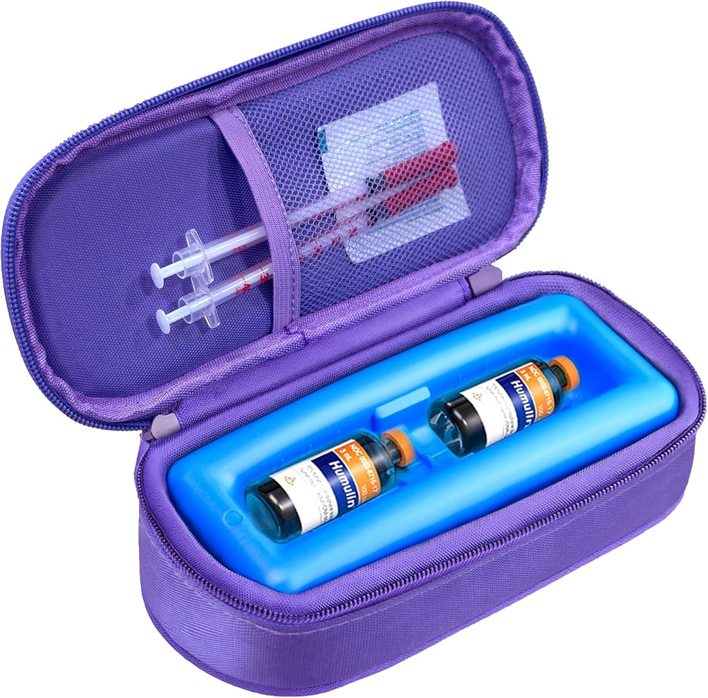 Cruxer Insulin Vial Cooler Travel Case,Portable Refrigerated Medicine Bag