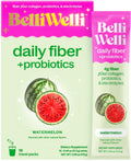 Belli Welli Daily Fiber Supplement Packets with Collagen, Probiotics & Electrolytes | Single Serve Packets for Gut Health, Digestion & Debloating | Variety | 10 Count