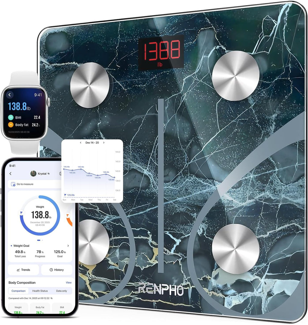RENPHO Smart Scale for Body Weight, BMI & Body Fat, 13 Metrics, Elis 1