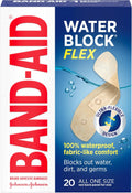 BAND-AID Brand Water Block Flex Adhesive Bandages, All One Size, 20 Count