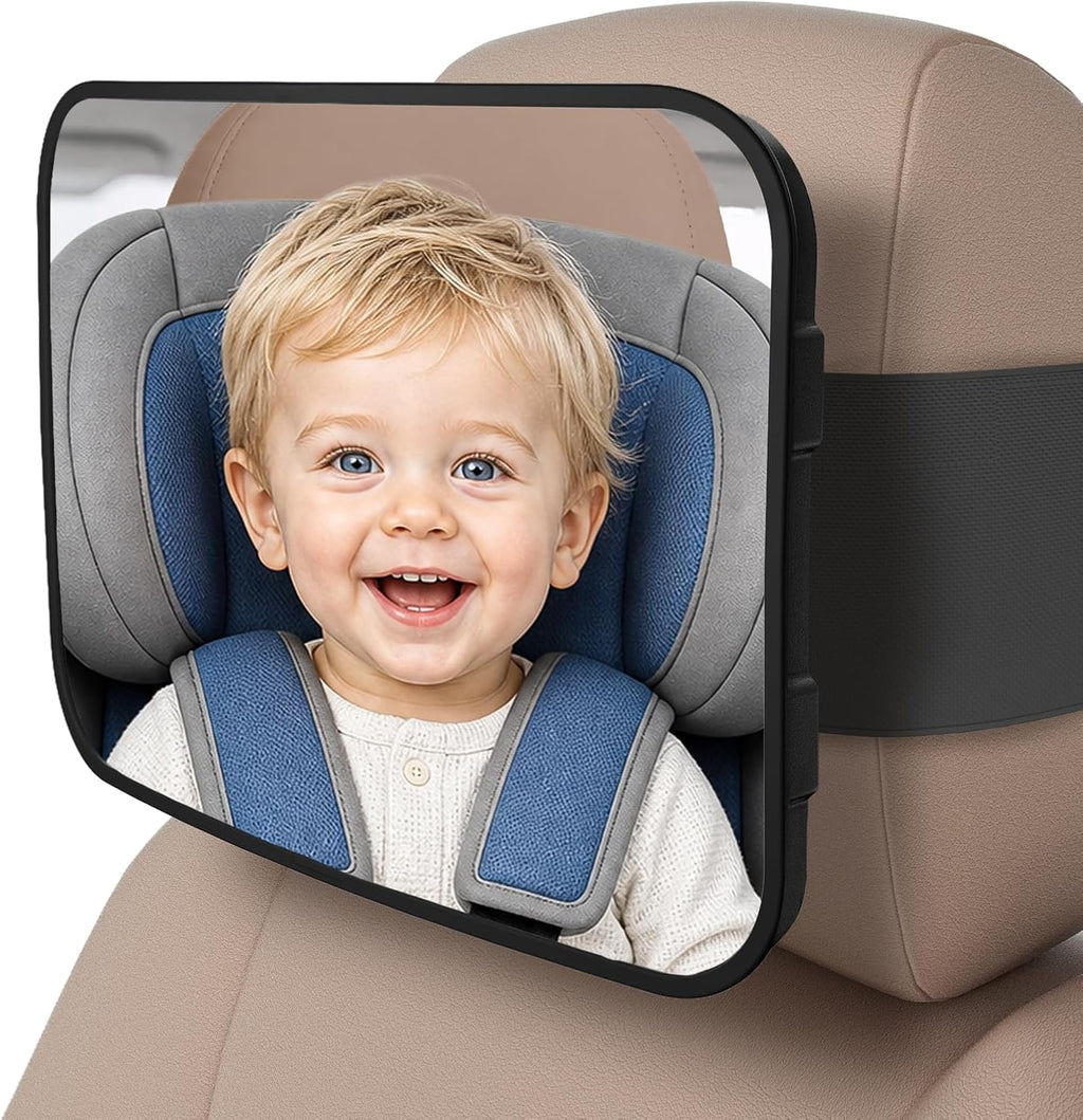 Car Mirror for Baby, Baby Car Mirror for Rear Facing Carseat Shatterproof