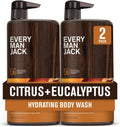 Every Man Jack Hydrating Body Wash for Men, Cedar Red Sage, 2pk
