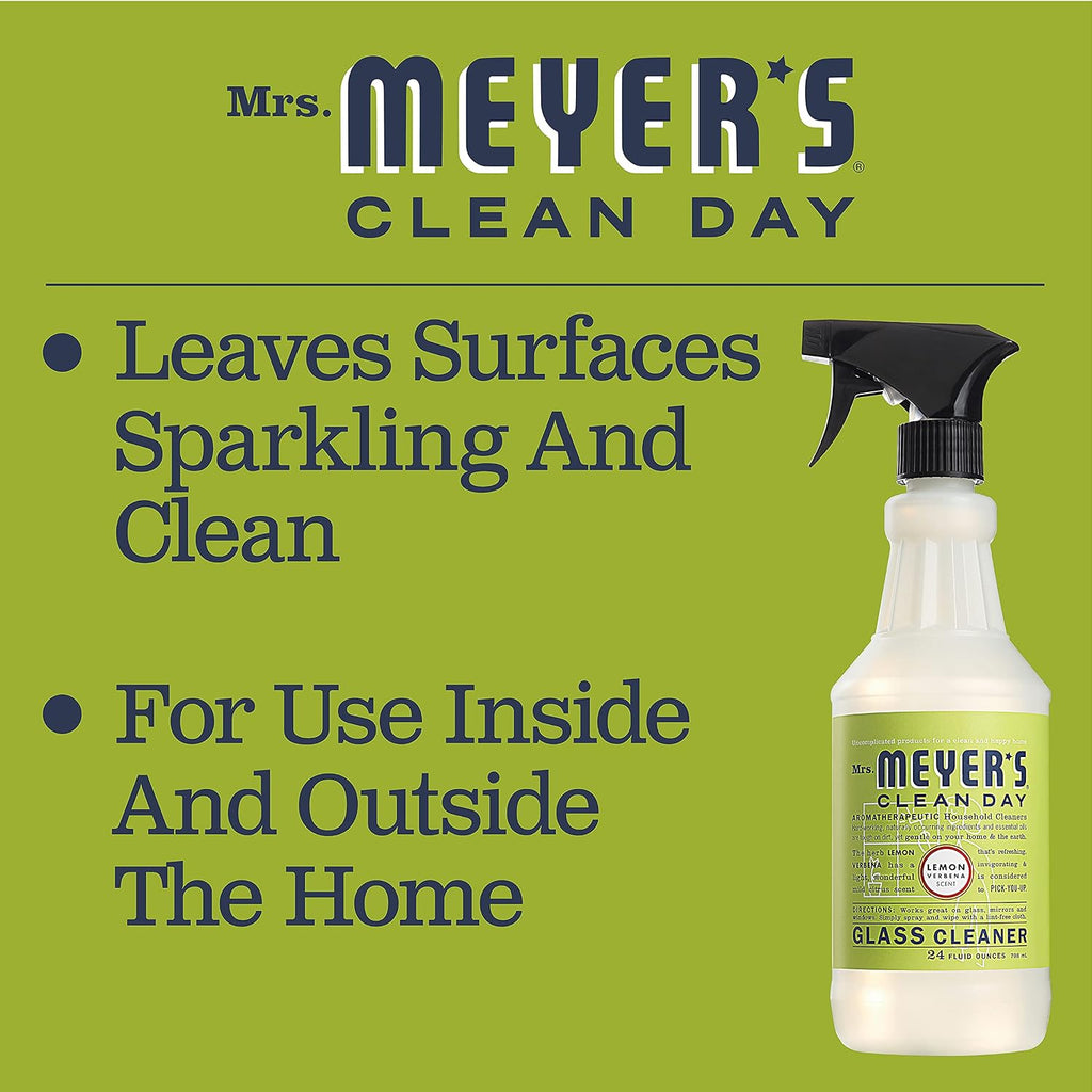 MRS. MEYER'S CLEAN DAY Mirror & Window Cleaner, Lemon Verbena, 24 fl oz