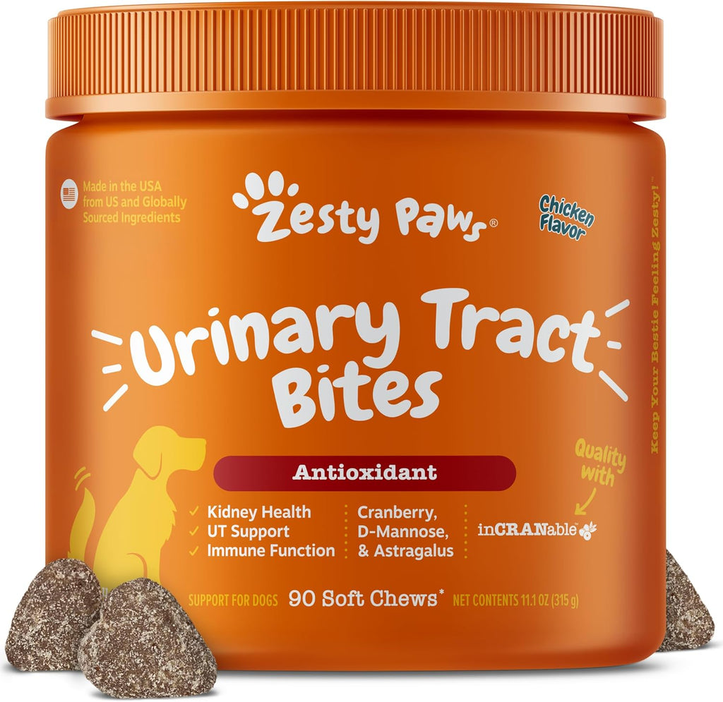 Zesty Paws Cranberry Supplement for Dogs - Bacon, 90 Ct