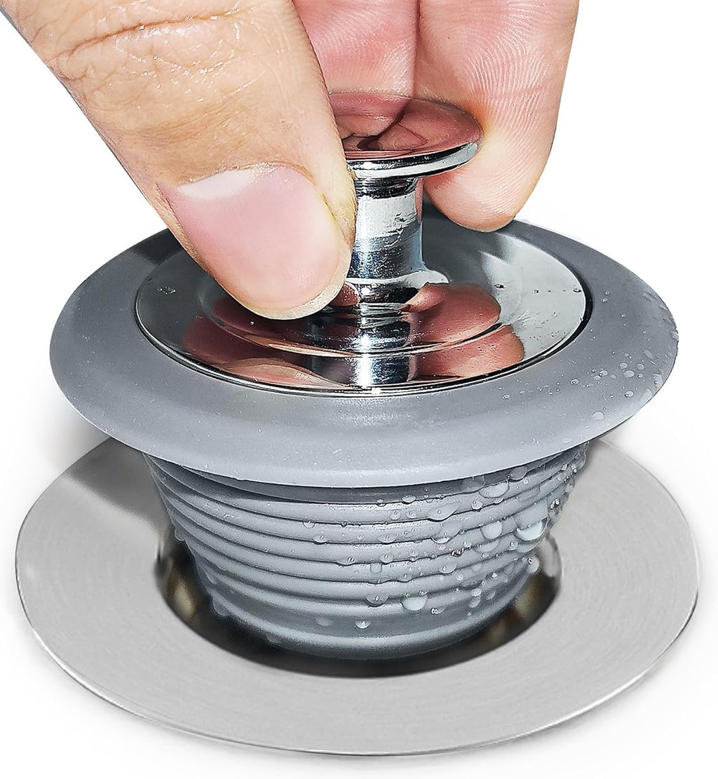 Universal Bathtub Drain Stopper, Sink & Tub Stopper, Bathroom Drain Plug