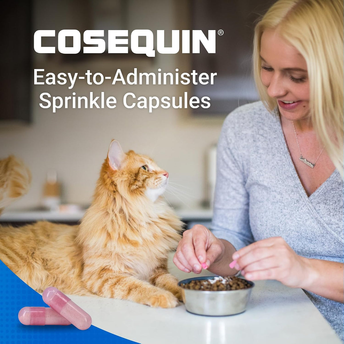 Nutramax Cosequin Joint Supplement for Cats, Easy Sprinkle Capsule, 80ct