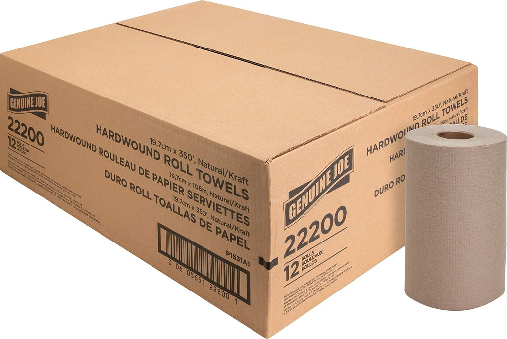 Genuine Joe GJO22600 Embossed Hardwound Roll Towels (Pack of 6)