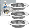 MR.SIGA Kitchen Sink Strainer, Stainless Steel Sink Drain Strainer, 3 Pack