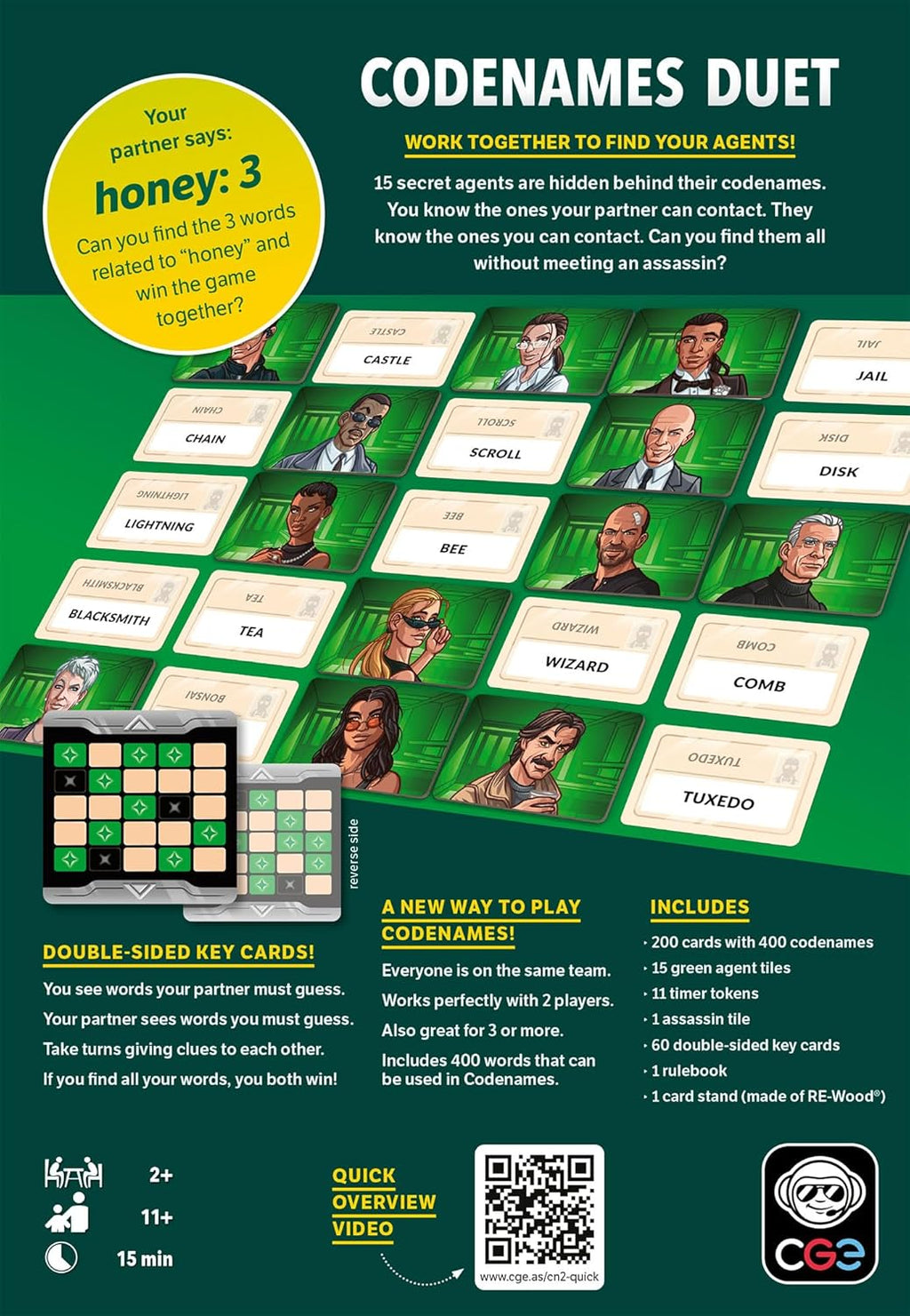 CGE Codenames: Duet Board Game (2nd Edition)