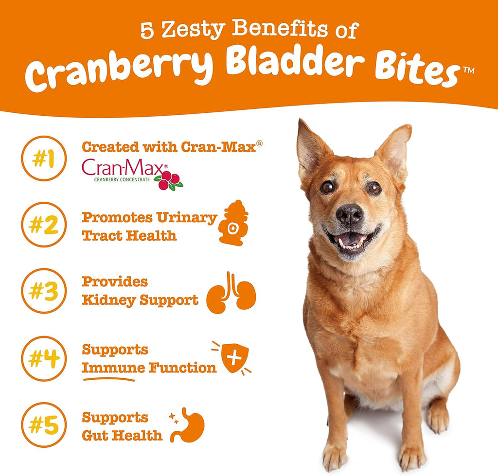 Zesty Paws Cranberry Supplement for Dogs - Bacon, 90 Ct