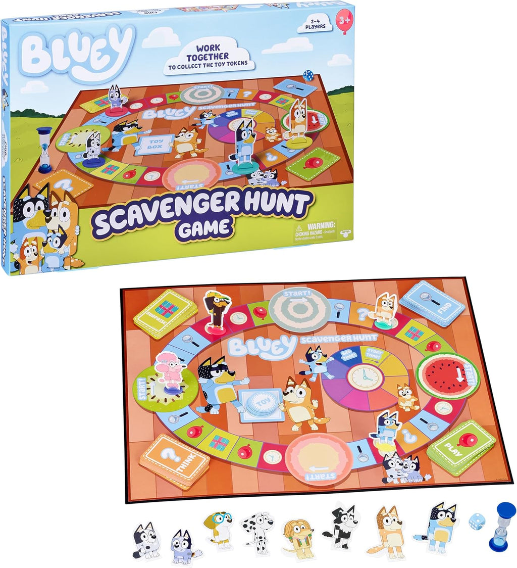 Bluey Keepy Uppy Game, Motorized Toddler Game with Bingo and Chilli Character Paddles, Games for 4+ Year Olds
