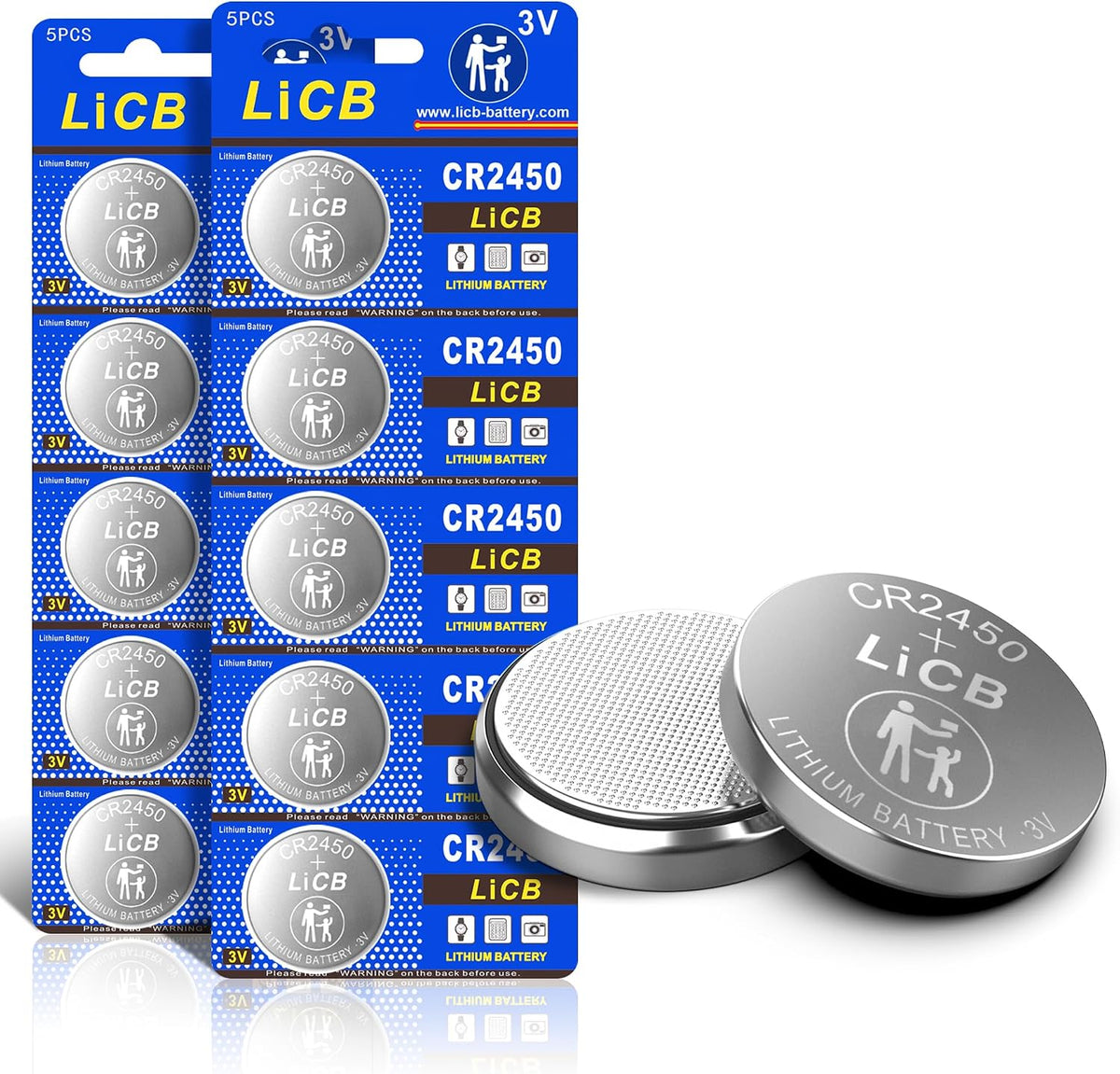 LiCB 10 Pack CR2450 Battery 3V Lithium CR 2450