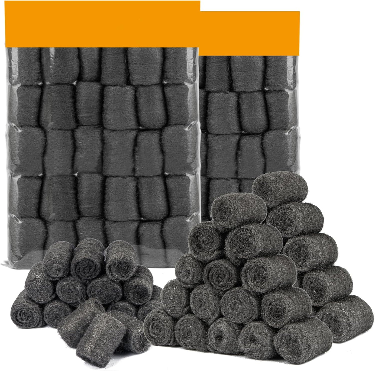 MAQIHAN Steel Wool Pads 0000 15pcs - for Mice Control, Polishing, Cleaning