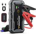 8000A 160PSI Jump Starter with Air Compressor, 12V Car Battery Jump Starter Power Bank(All Gas/12L Diesel), Car Starter with LED Flashlight, Force Start, Jump Pack with Jump Leads