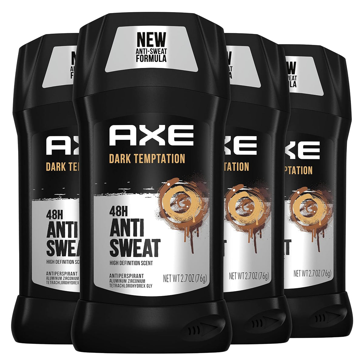 AXE Antiperspirant Stick For Men Dark Temptation Fresh Scent 2.7oz 4 Count