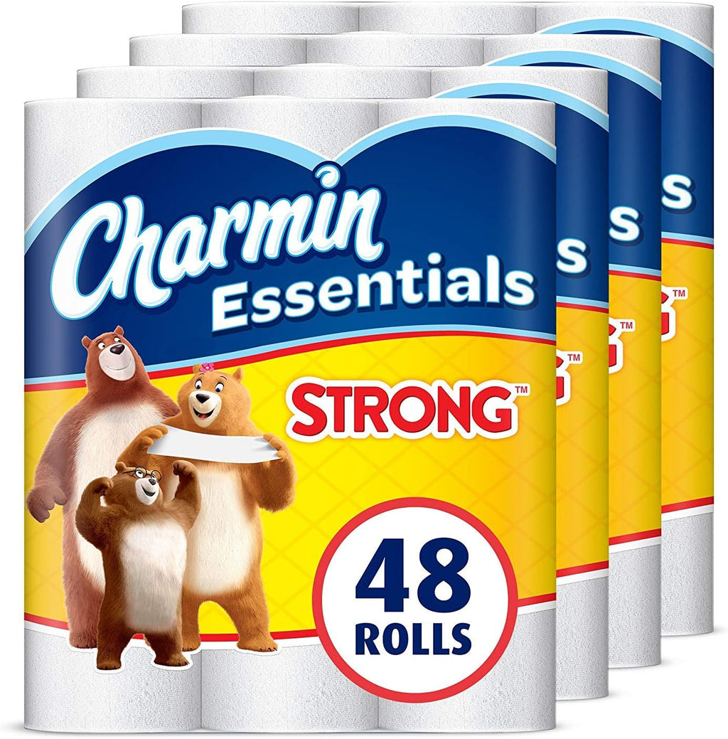 Charmin Essentials Strong Toilet Paper 6 Mega Rolls, 429 sheets per roll