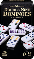 Spin Master Games Double 9 Dominoes Set in Storage Tin Classic Tile Game