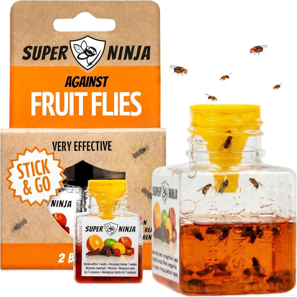 Super Ninja Fruit Fly Traps for Indoors, 4 Pack