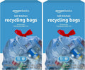 Amazon Basics Blue Recycling Drawstring Trash Bags, Tall Kitchen, Unscented, 13 Gallon, 60 Count