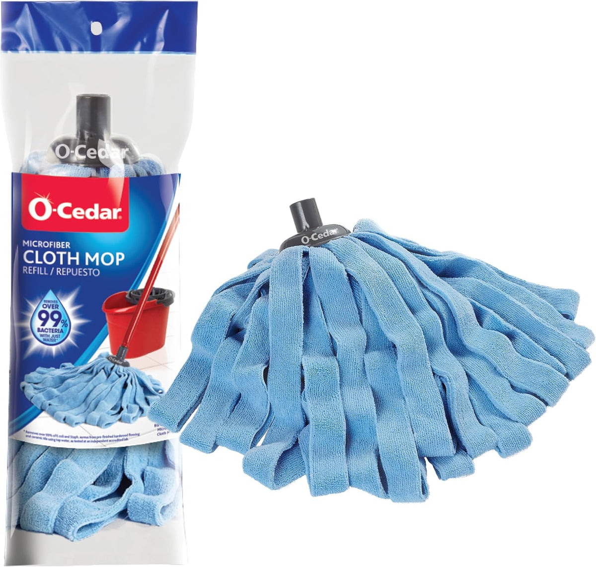 O-Cedar Microfiber Cloth Mop Refill, Blue