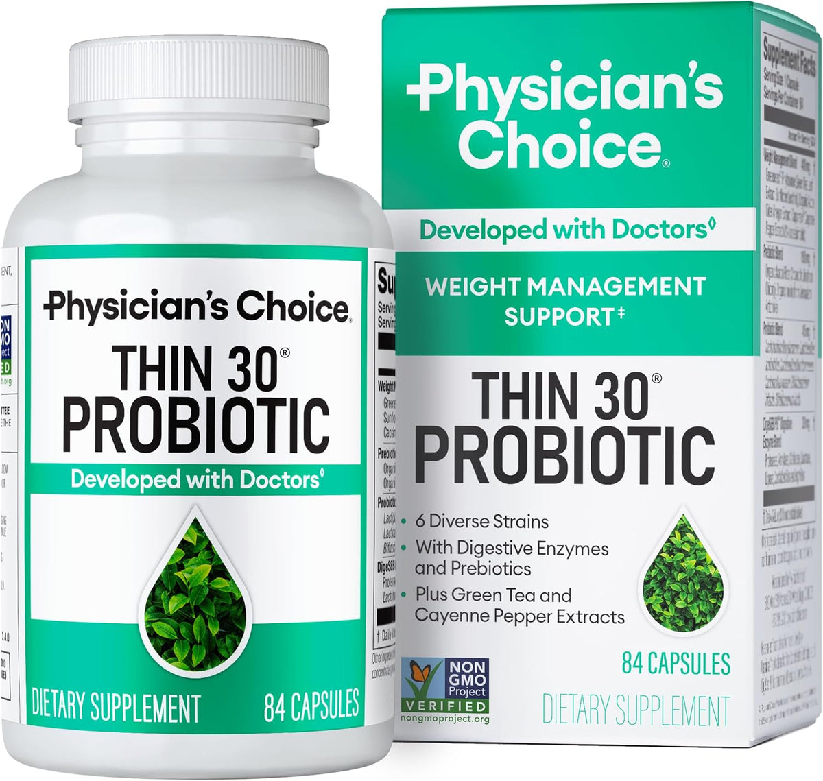 Physician's CHOICE Probiotics for Weight Management & Bloating, 30ct