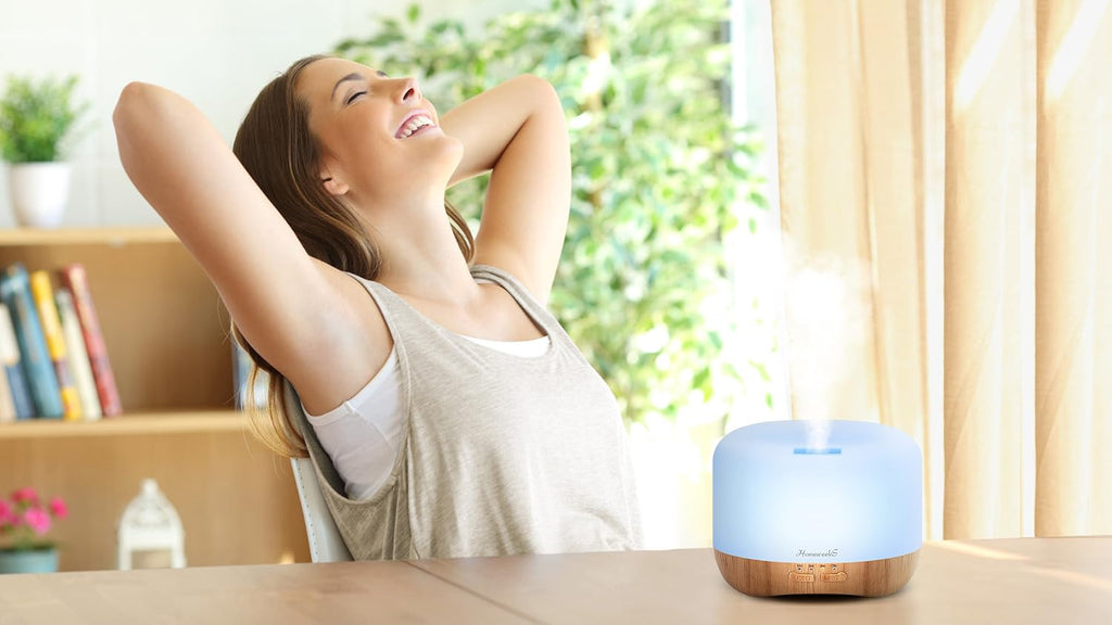 Homeweeks Essential Oil Diffuser for Room Aromatherapy Scent Diffuser