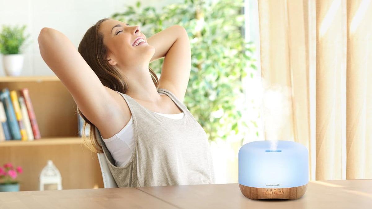 Homeweeks Essential Oil Diffuser for Room Aromatherapy Scent Diffuser