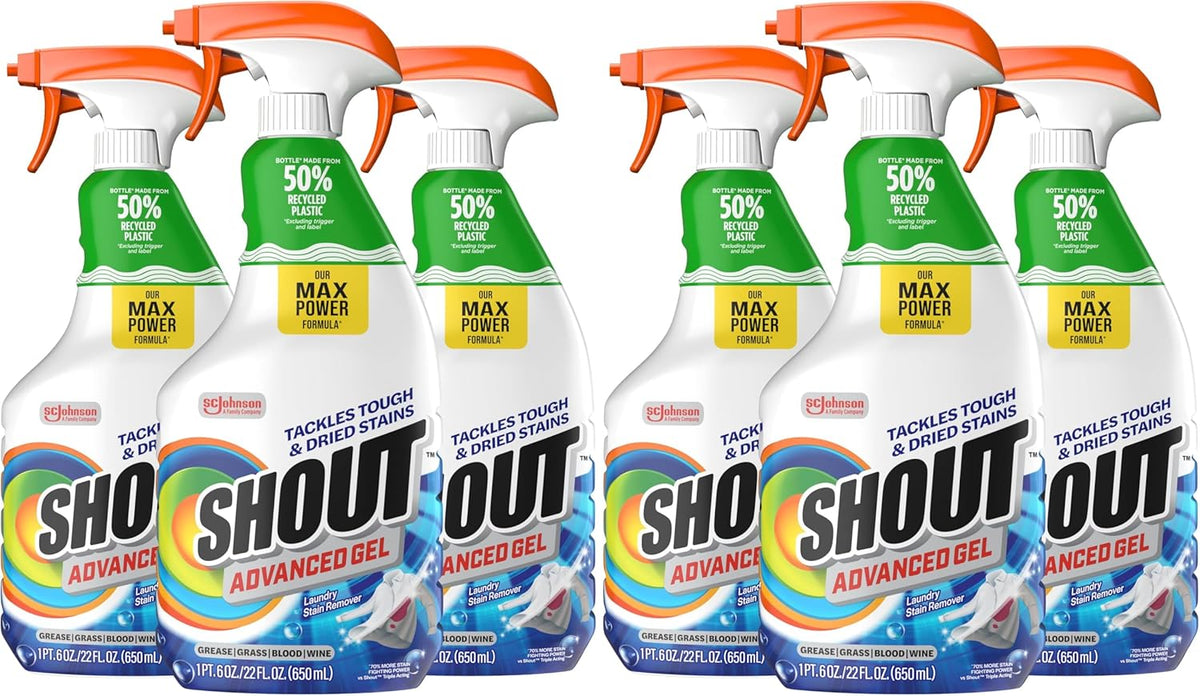 Shout Advanced Gel Laundry Stain Remover Spray, 22oz, (1-Pack)