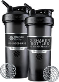 BlenderBottle Classic V2 Plastic Shaker Bottle 28 oz Black & Navy, 2-Pack