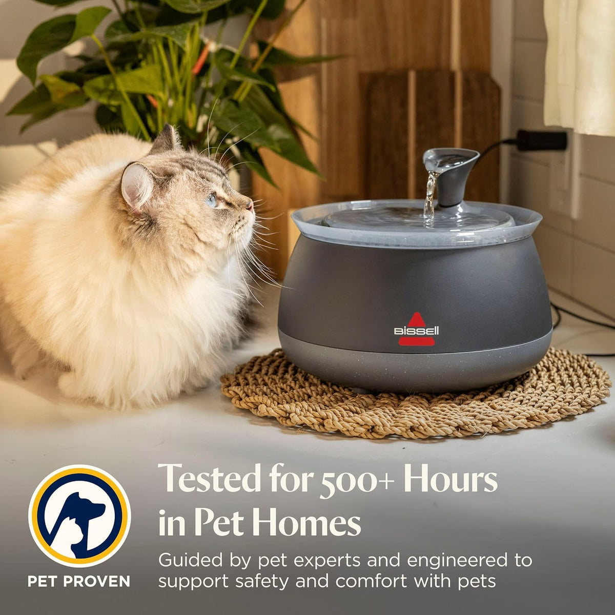 BISSELL HydrateWell Cat Water Fountain, 91oz, 4408