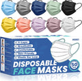 Disposable Face Masks for Adults, FSA Eligible HSA, 4 Ply 50 Pack