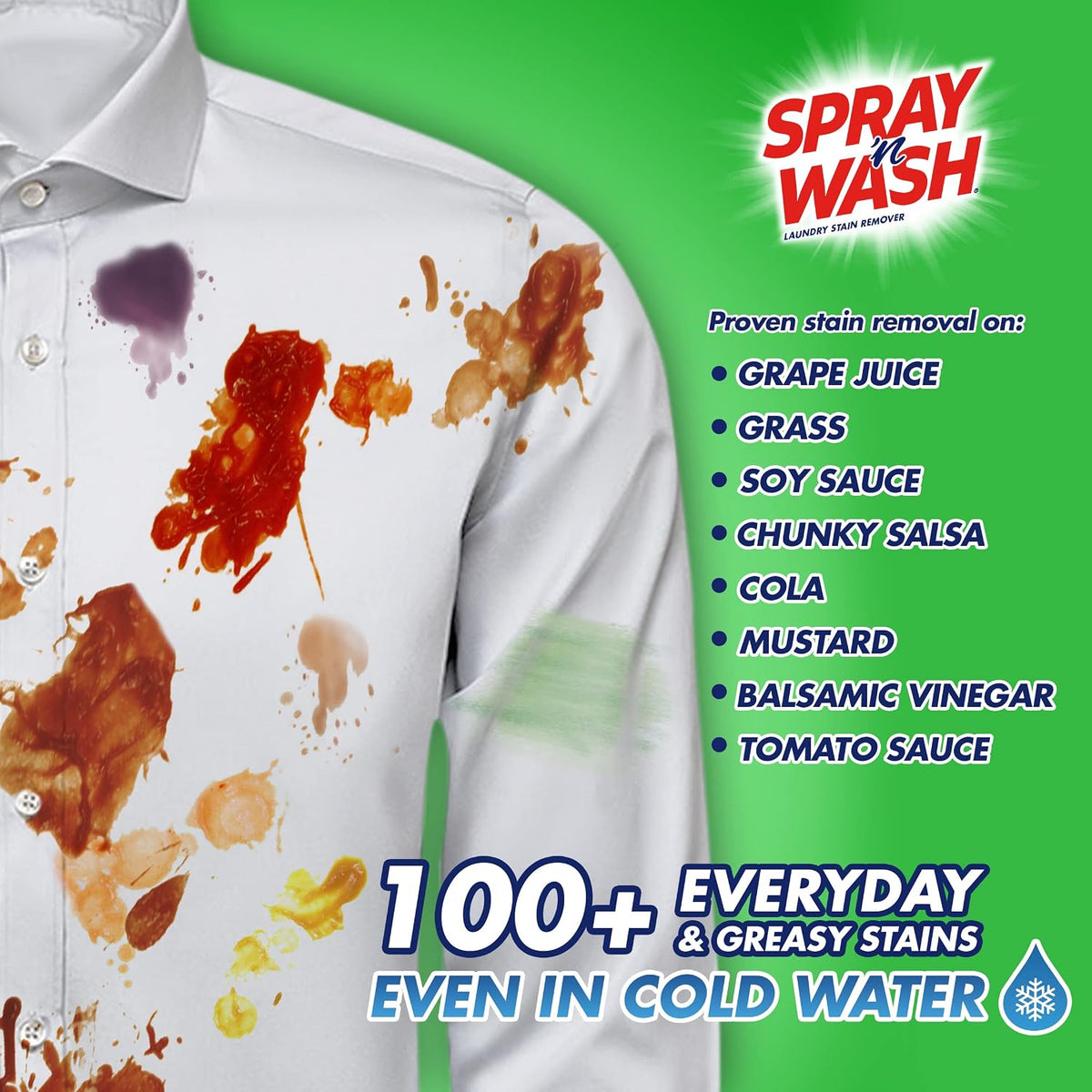 Spray 'n Wash Max Laundry Stain Remover Spray for Clothes, 16oz