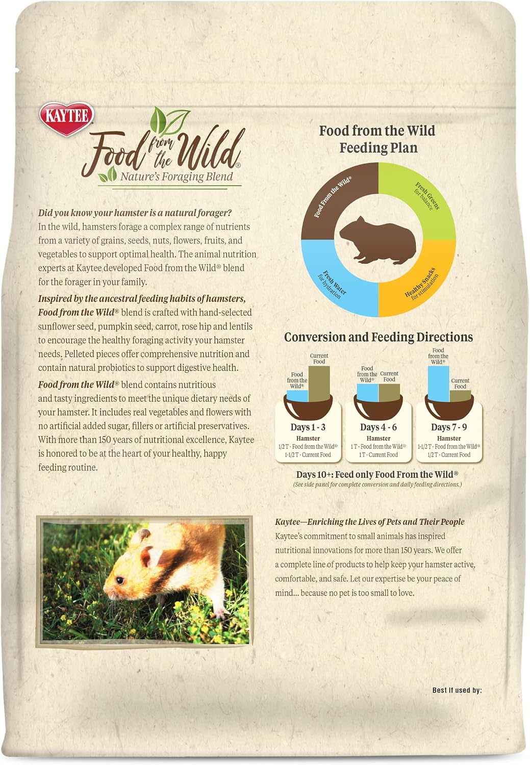 Kaytee Food from the Wild, Pet Hamster Food, 2 Pounds