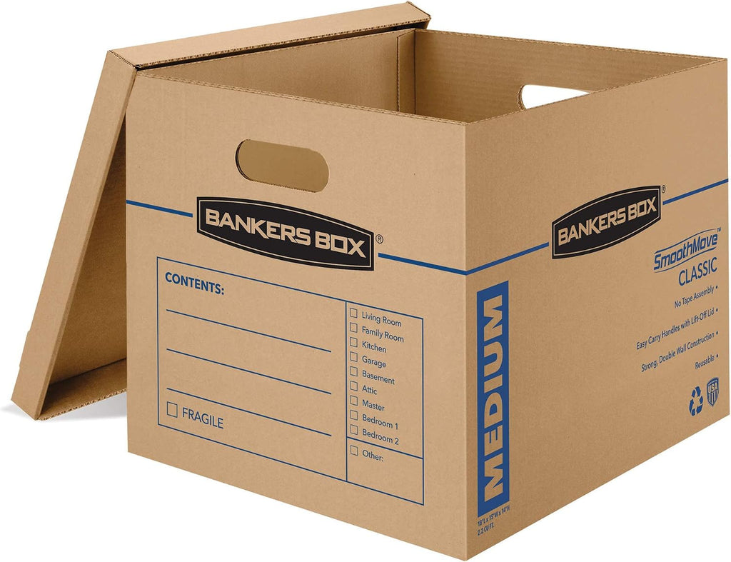Bankers Box 20-Pack Medium Classic Moving Boxes with Reinforced Handles
