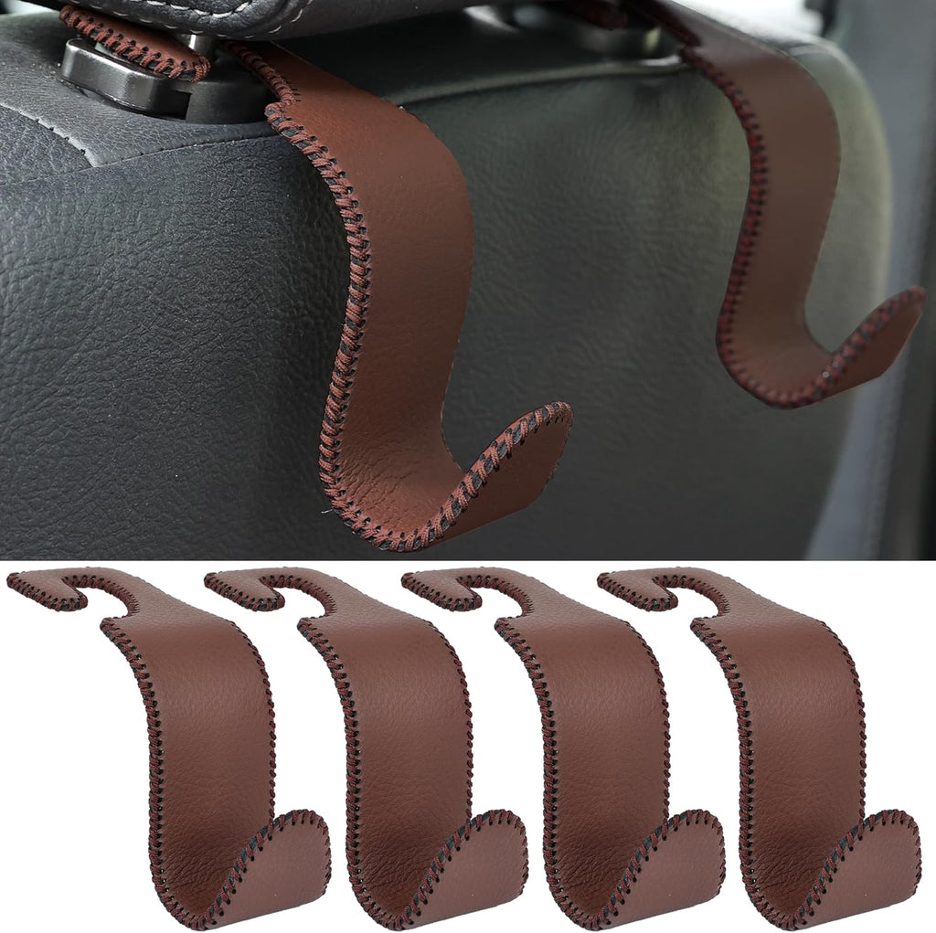 4-Pack Car Headrest Hooks Holds 55lbs Seat Storage Organizer for Bags