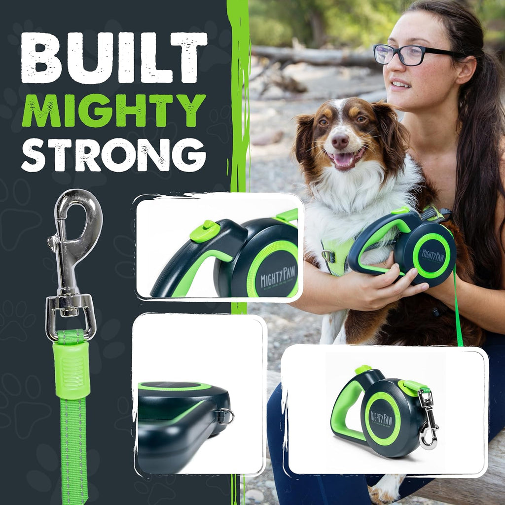 Mighty Paw Retractable Dog Leash 2.0, 16 Ft, for Medium Dogs, Heavy Duty