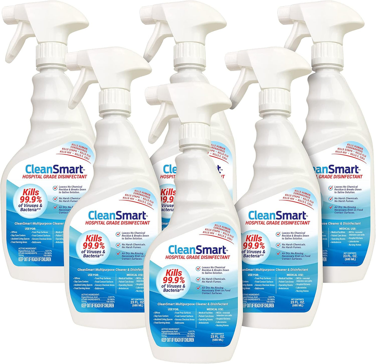 CleanSmart Hospital Disinfectant, Hypochlorous Acid Technology, 1 Gallon